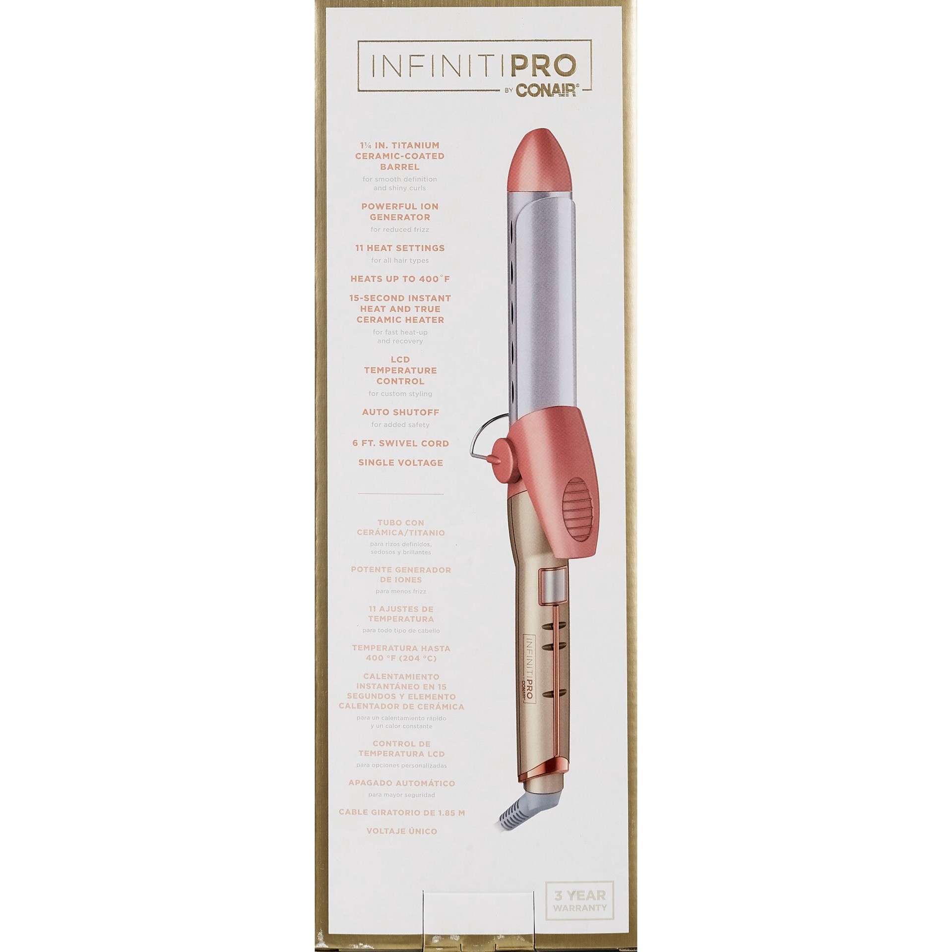 slide 2 of 4, Conair Infinitipro Frizz-Free Curling Iron, 1.25 In, 1 ct