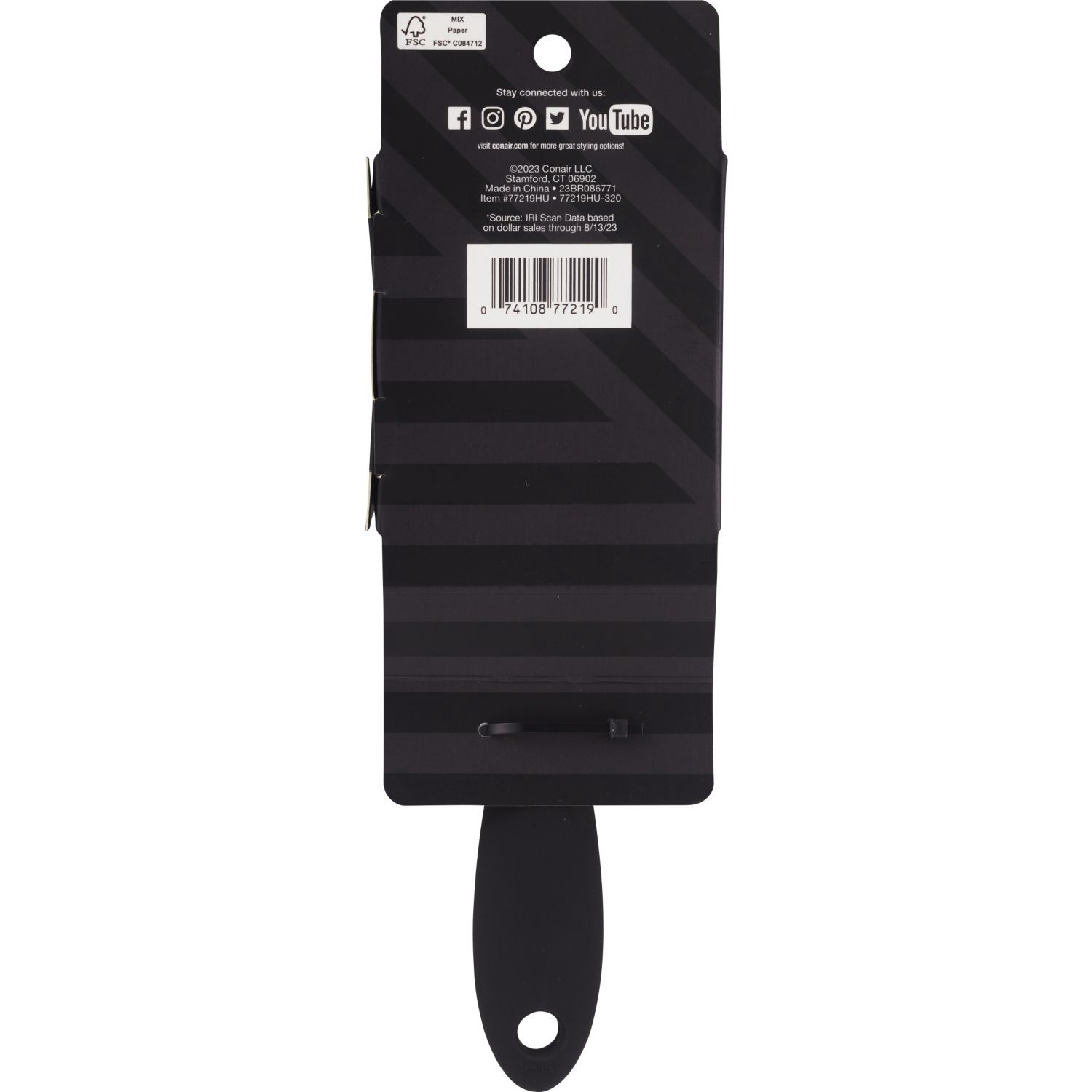 slide 3 of 4, Conair Velvet Touch Volume Fast Dry Hairbrush 1 Each, 1 ct