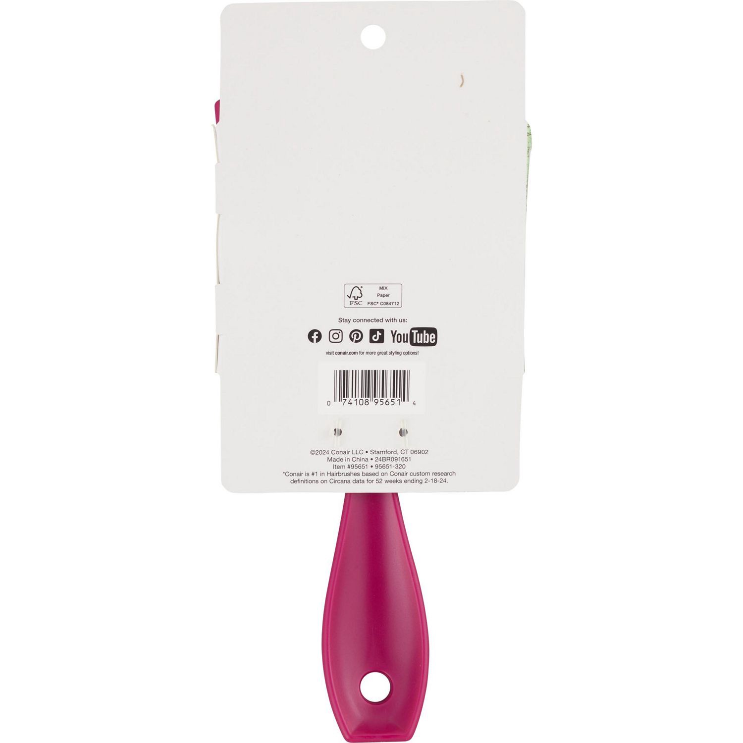 slide 3 of 3, Conair Detangling Curly Hair Brush 1 ea, 1 ct