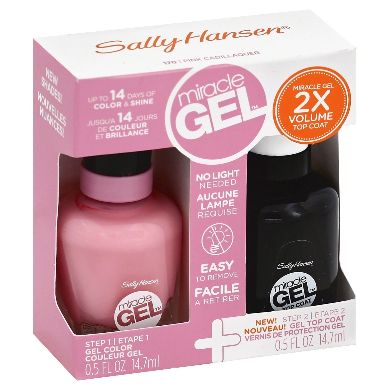 slide 1 of 6, Sally Hansen Miracle Gel Duo Nail Color - Pink Cadilacquer, 1 fl oz