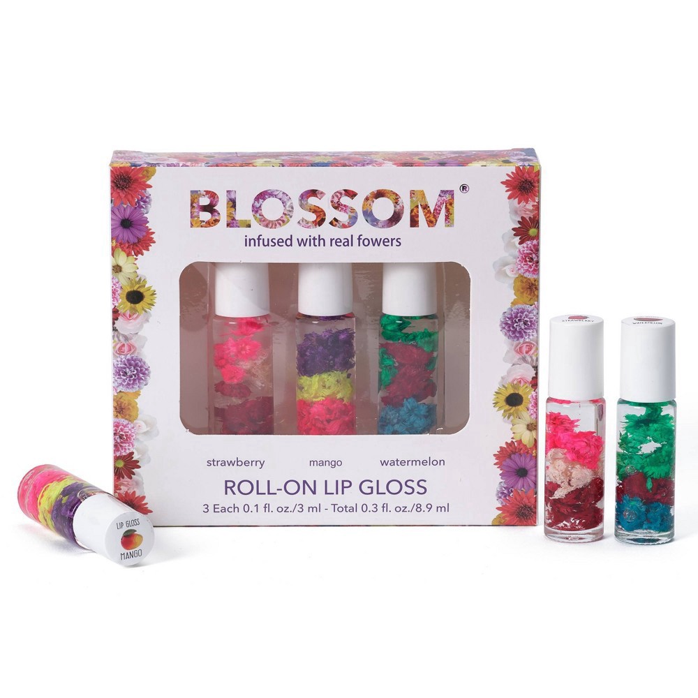 slide 2 of 3, Blossom Beauty Roll-On Lip Gloss Set, 1 ct