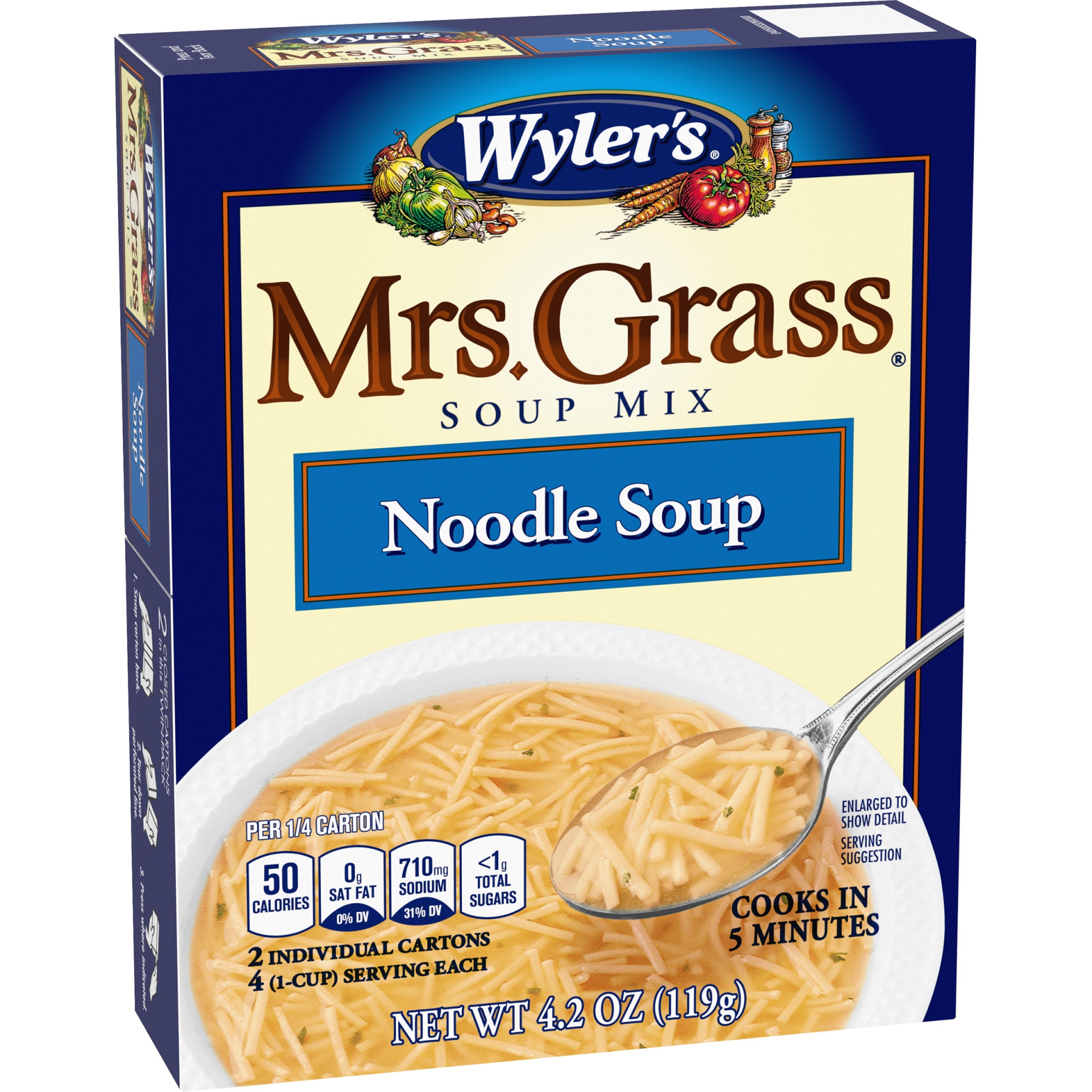 slide 3 of 7, Wyler's Mrs. Grass Noodle Soup Mix, 4.2 oz Box, 2 ct