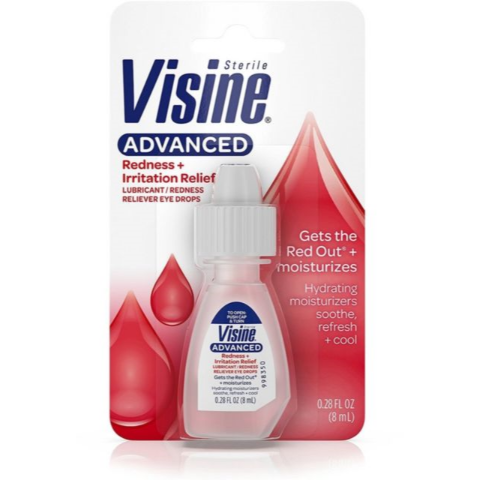 slide 1 of 1, Visine Advanced Relief On-The-Go, 0.28 oz