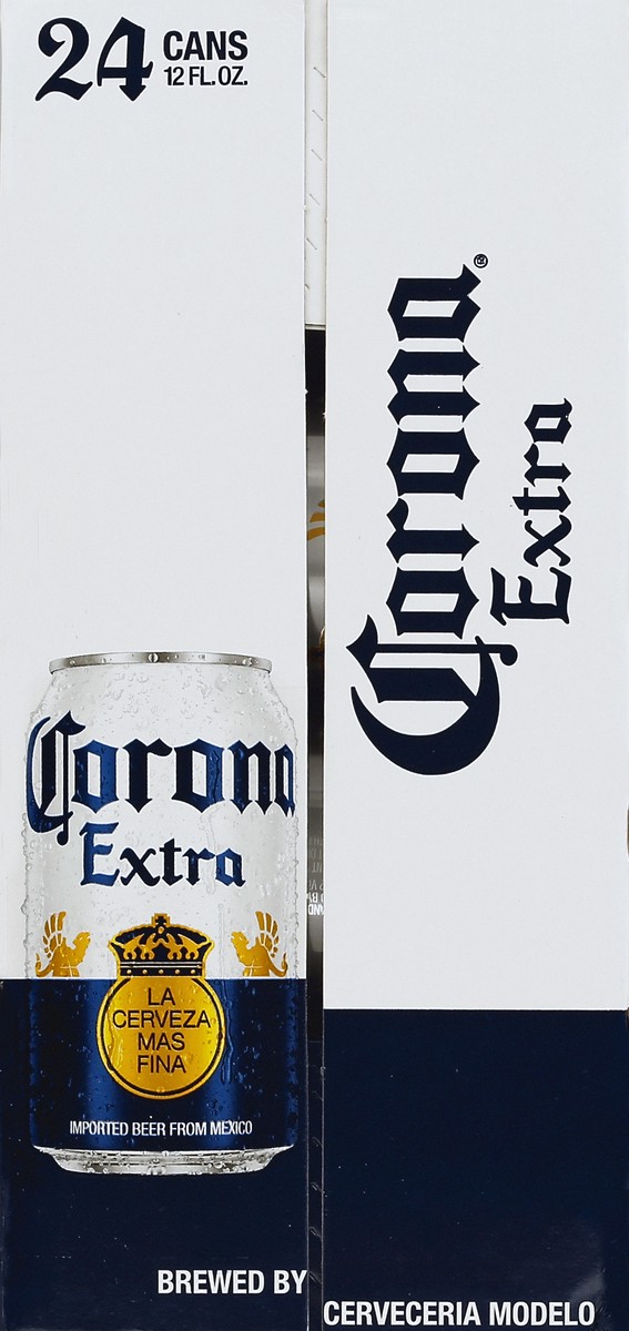 slide 5 of 7, Corona Extra Mexican Lager Import Beer, 24 pk 12 fl oz Cans, 4.6% ABV, 288 fl oz