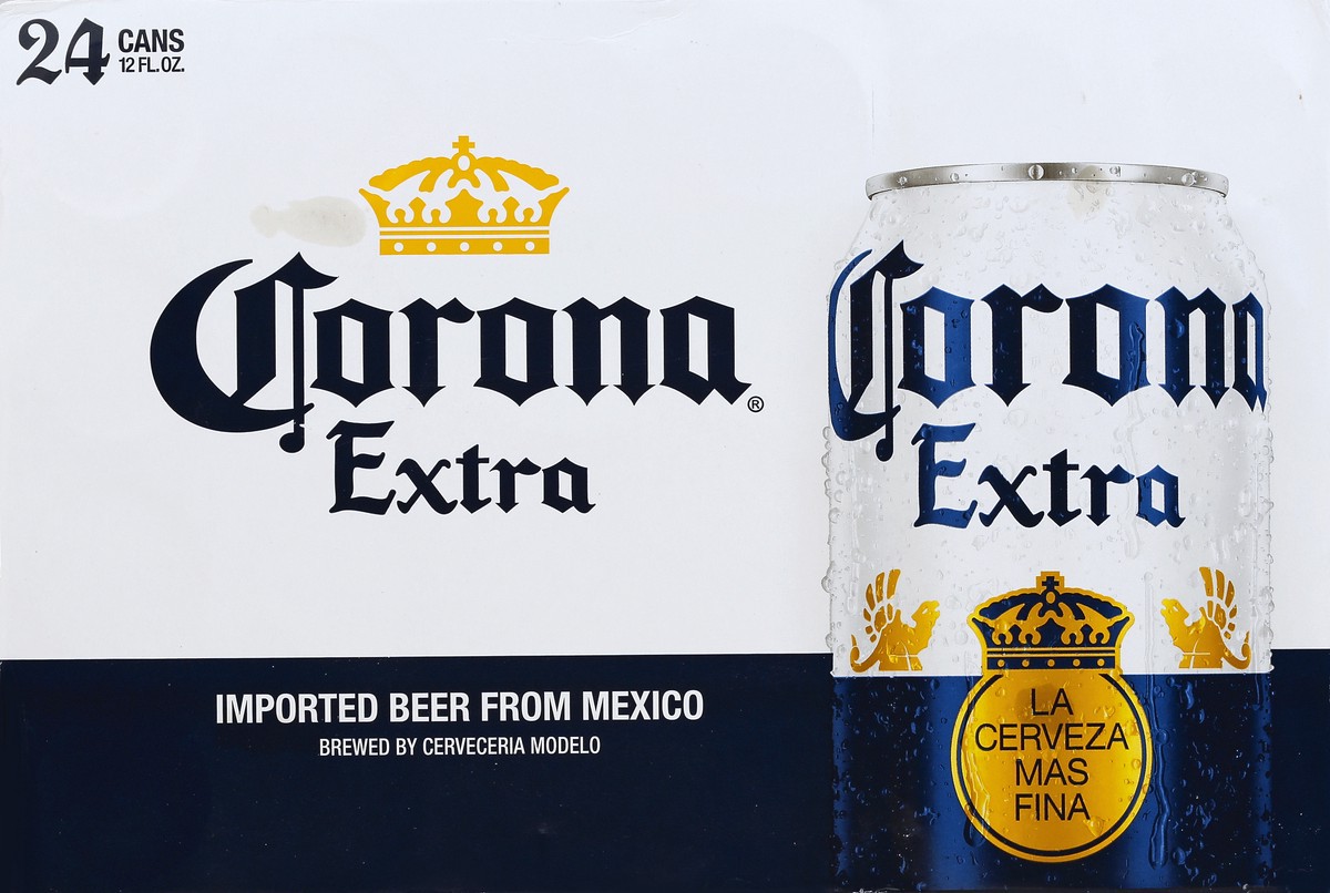 slide 6 of 7, Corona Extra Mexican Lager Import Beer, 24 pk 12 fl oz Cans, 4.6% ABV, 288 fl oz