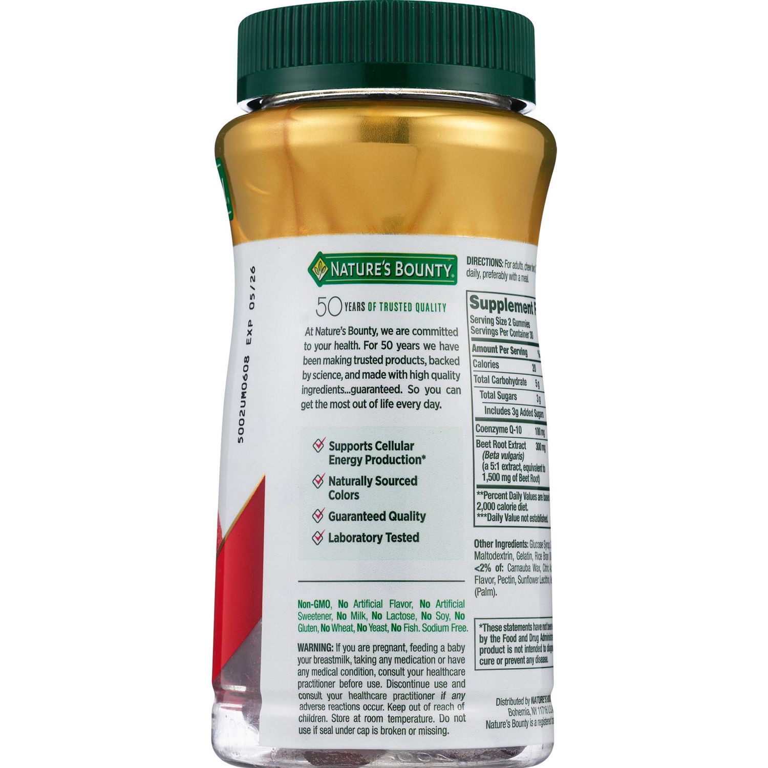 slide 6 of 7, Nature's Bounty Beets Co-Q10 Gummies, 60 ct