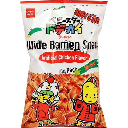 slide 1 of 1, Baby Star Wide Ramen Snack Chicken Big, 6.52 oz