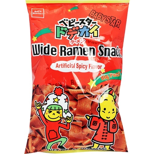 slide 1 of 1, Baby Star Wide Ramen Snack Spicy Big Pk, 5.82 oz