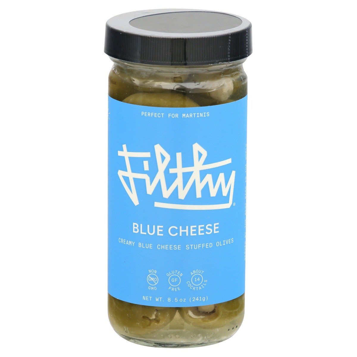 slide 1 of 9, Filthy Food Filthy Blue Cheese Olives 8.5 oz, 8.5 oz