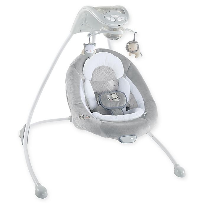 slide 1 of 9, Ingenuity Braden DreamComfort Cradling Swing - Grey, 1 ct