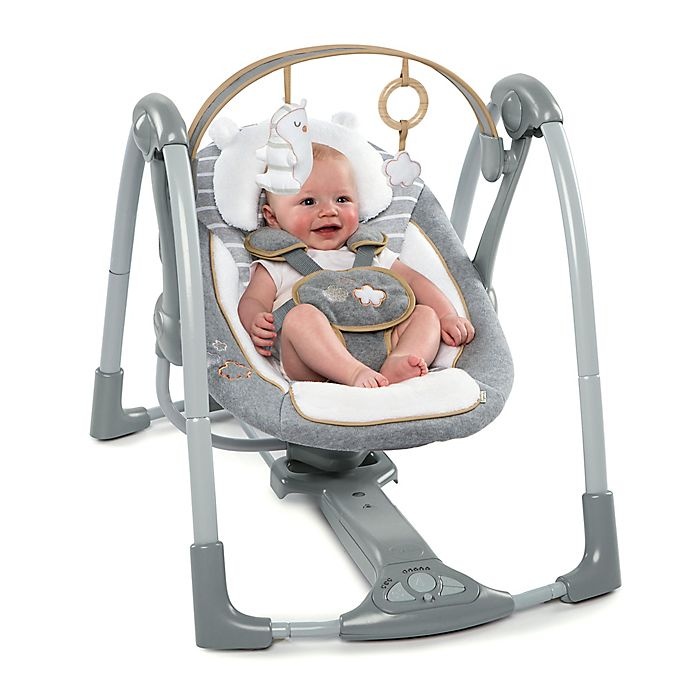 slide 2 of 4, Ingenuity Boutique Collection Swing'n Go Portable Swing, 1 ct