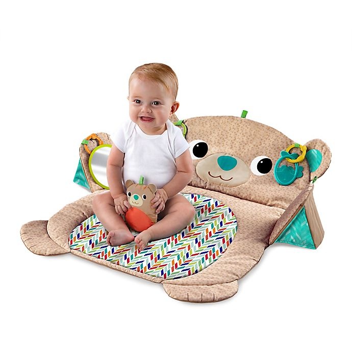 slide 3 of 4, Kids2 Bright Starts Prop & Play Tummy Time Bear Mat, 1 ct