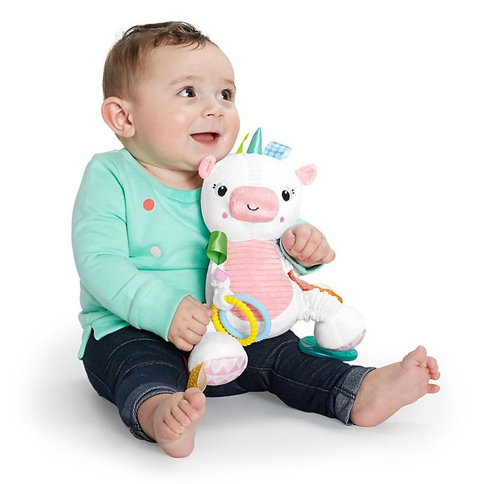 slide 2 of 9, Bright Starts Bunch-O-Fun Unicorn Plush Activity Toy, 1 ct