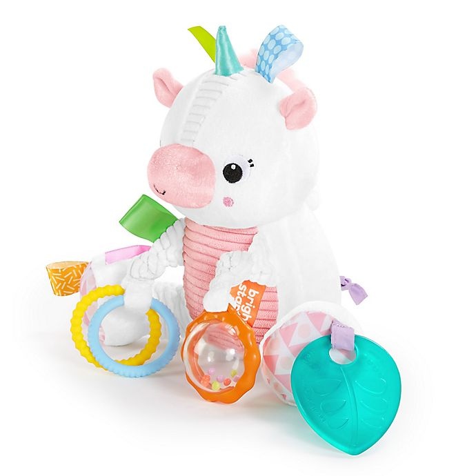 slide 3 of 9, Bright Starts Bunch-O-Fun Unicorn Plush Activity Toy, 1 ct