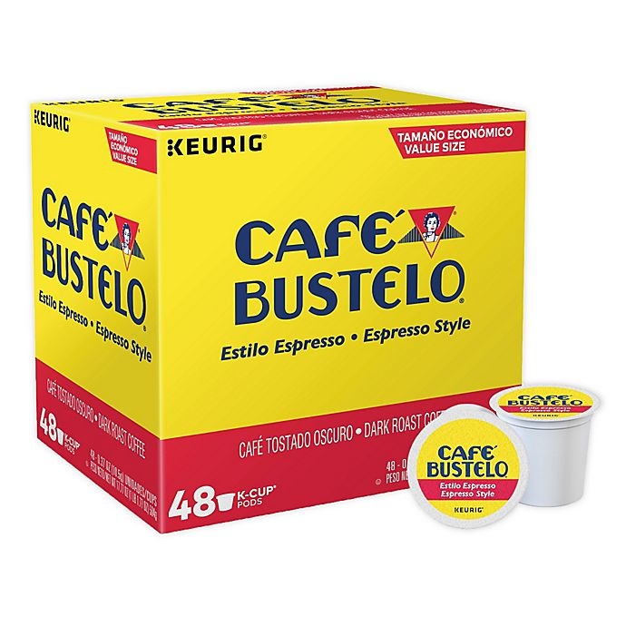 slide 1 of 7, Café Bustelo Espresso Roast Style Coffee Keurig K-Cup Pods, 48 ct