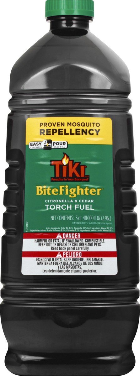 slide 1 of 9, Tiki Bite Fighter Citronella & Cedar Torch Fuel 100 oz, 100 oz