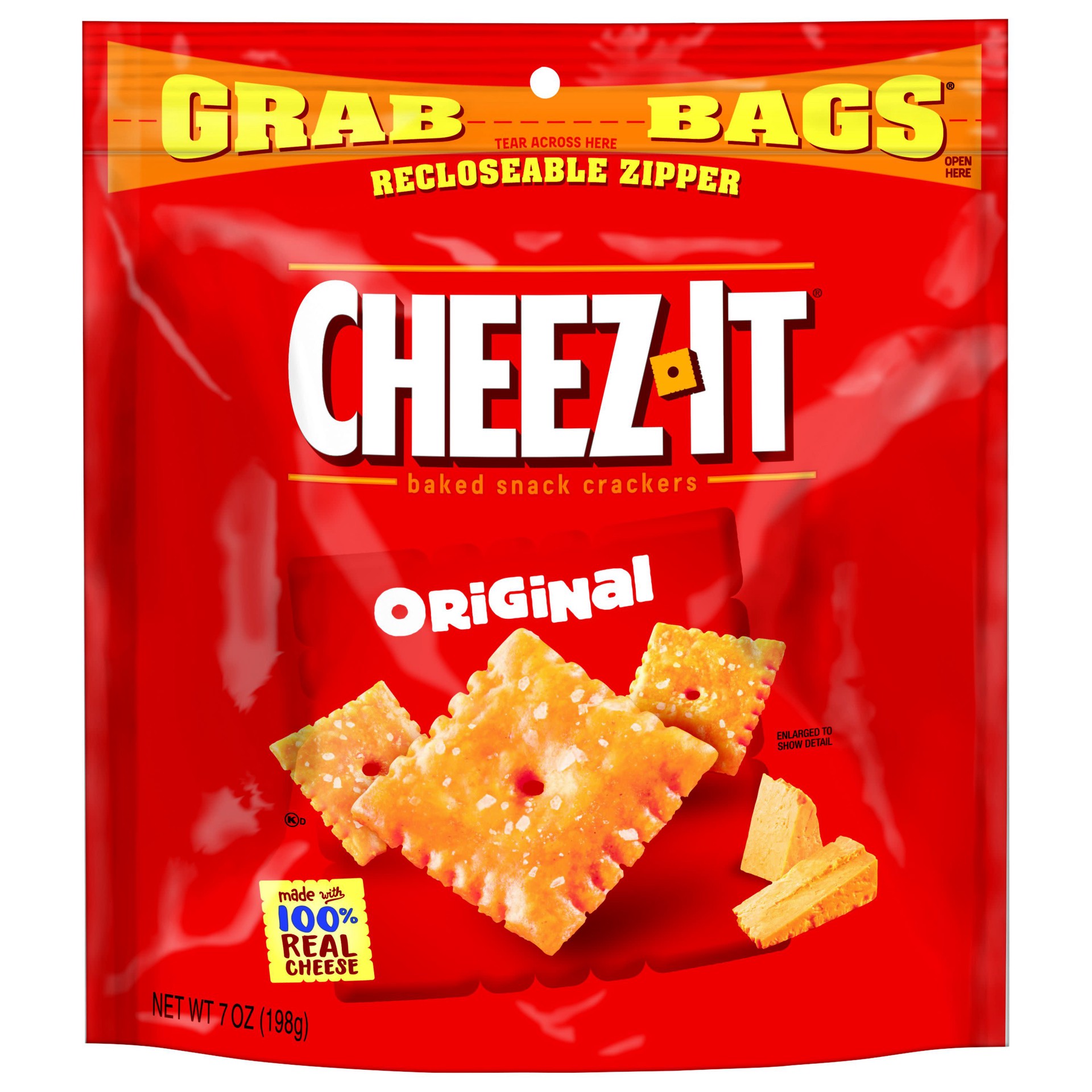 slide 1 of 5, Cheez-It Cheese Crackers, Original, 7 oz, 7 oz