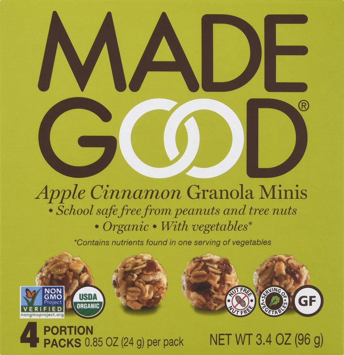slide 9 of 10, MadeGood Granola Apple Cinnamon, 4 ct