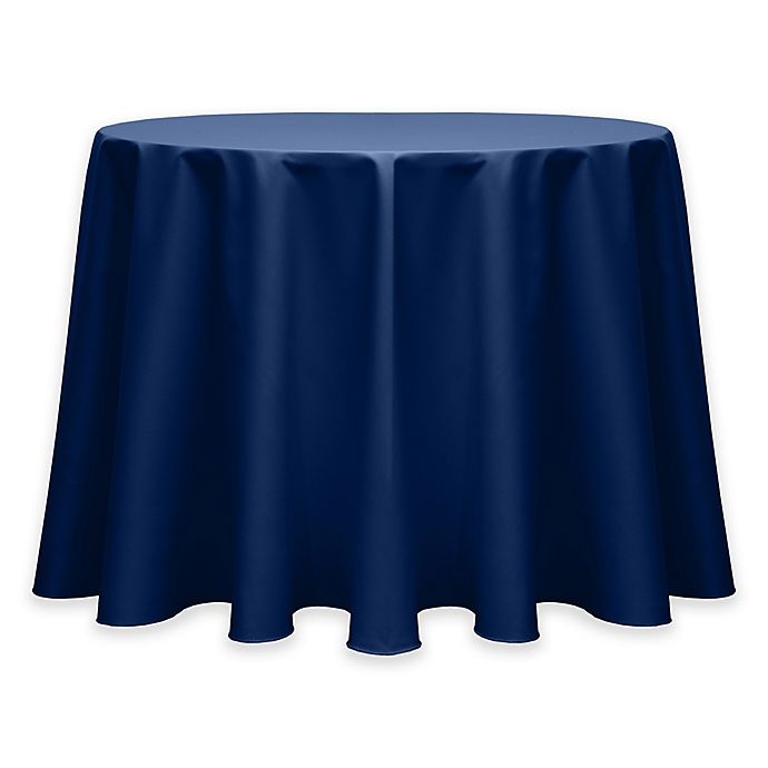 slide 1 of 2, Ultimate Textile Twill Round Tablecloth - Navy, 60 in