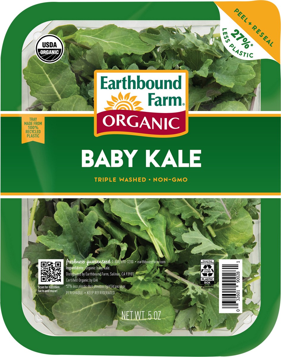 slide 2 of 3, Earthbound Farm Organic Baby Kale 5 oz, 5 oz