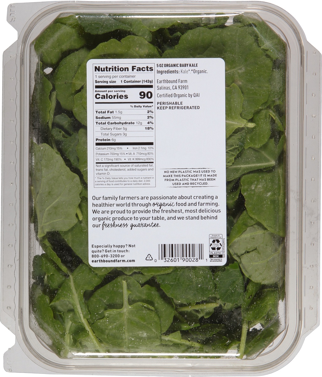slide 10 of 11, Earthbound Farm Organic Deep Green Blends Kale, 5 oz