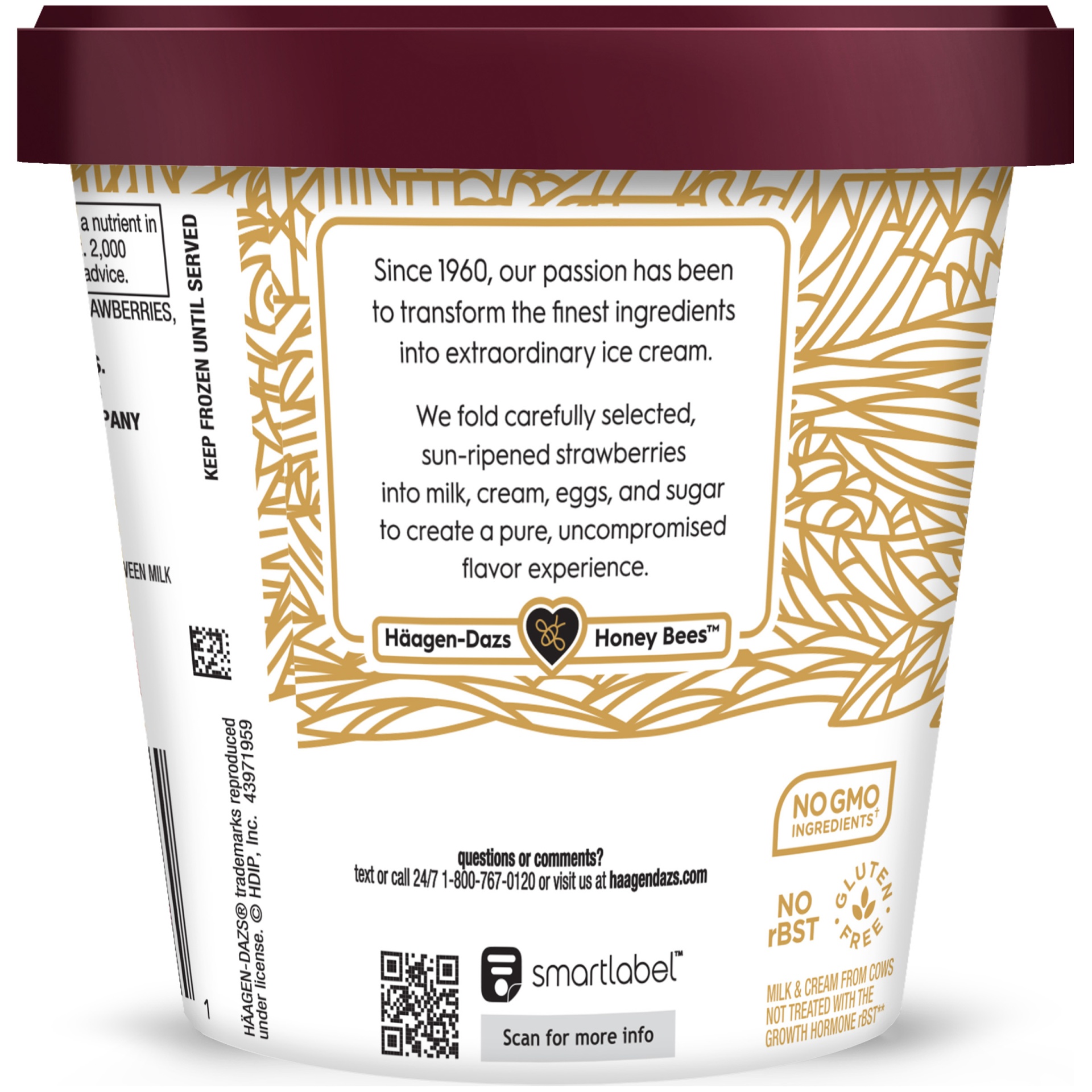 slide 3 of 6, Häagen-Dazs Strawberry Ice Cream, 14 oz
