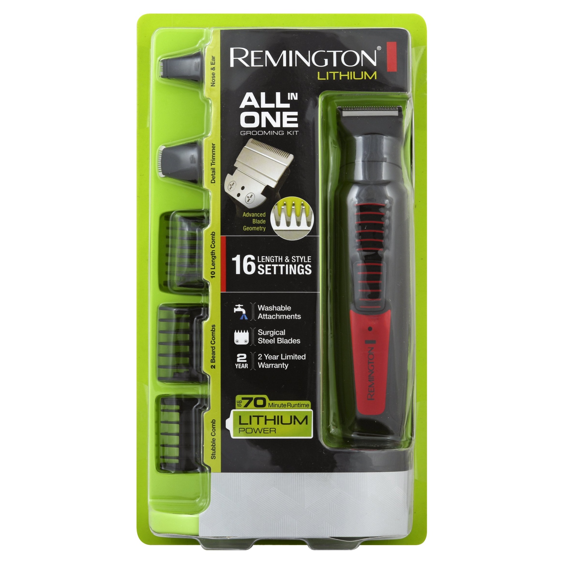 slide 1 of 12, Remington All-in-One Head-to-Toe Men's Rechargeable Electric Grooming Kit - PG6135DS, 1 ct