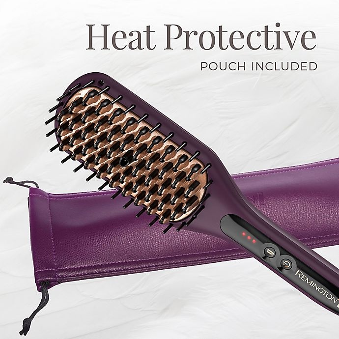 slide 3 of 14, Remington Pro 2-in-1 Heated Straightening Brush with Thermaluxe - Purple, 1 ct