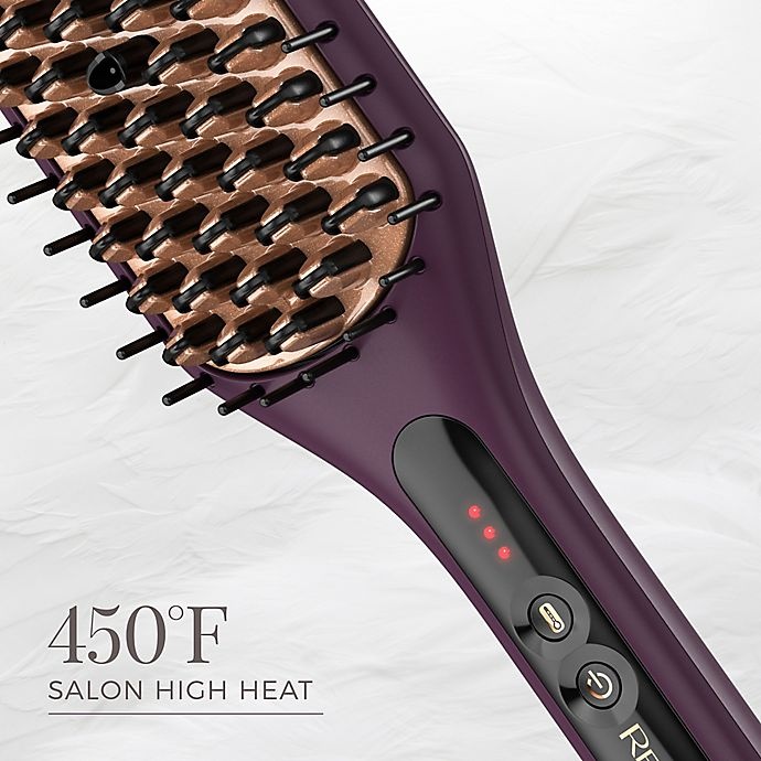 slide 12 of 14, Remington Pro 2-in-1 Heated Straightening Brush with Thermaluxe - Purple, 1 ct