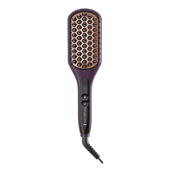 slide 6 of 14, Remington Pro 2-in-1 Heated Straightening Brush with Thermaluxe - Purple, 1 ct