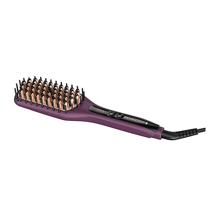 slide 7 of 14, Remington Pro 2-in-1 Heated Straightening Brush with Thermaluxe - Purple, 1 ct