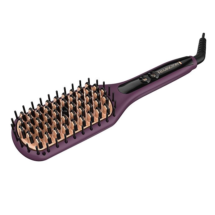 slide 8 of 14, Remington Pro 2-in-1 Heated Straightening Brush with Thermaluxe - Purple, 1 ct