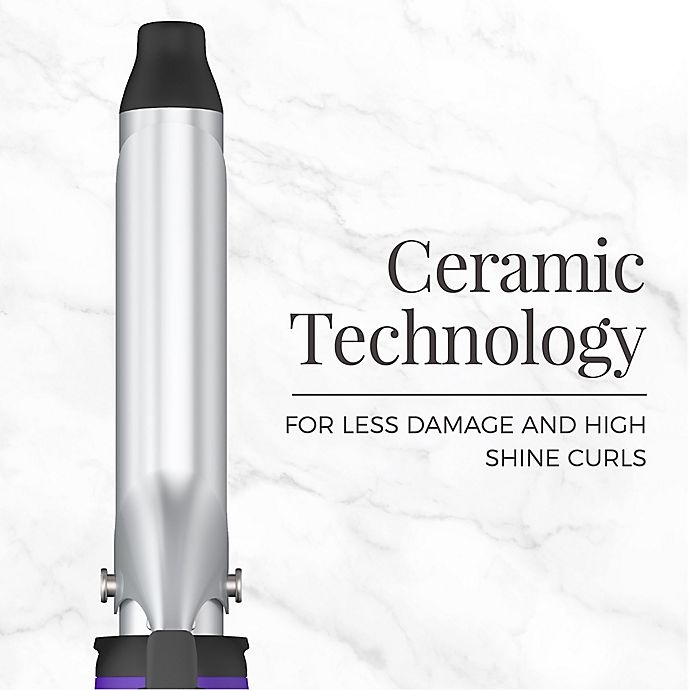 slide 6 of 9, Remington Ceramic Clipped Curling Iron - Purple, 1 in