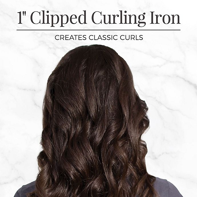 slide 7 of 9, Remington Ceramic Clipped Curling Iron - Purple, 1 in