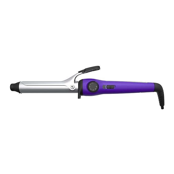 slide 8 of 9, Remington Ceramic Clipped Curling Iron - Purple, 1 in