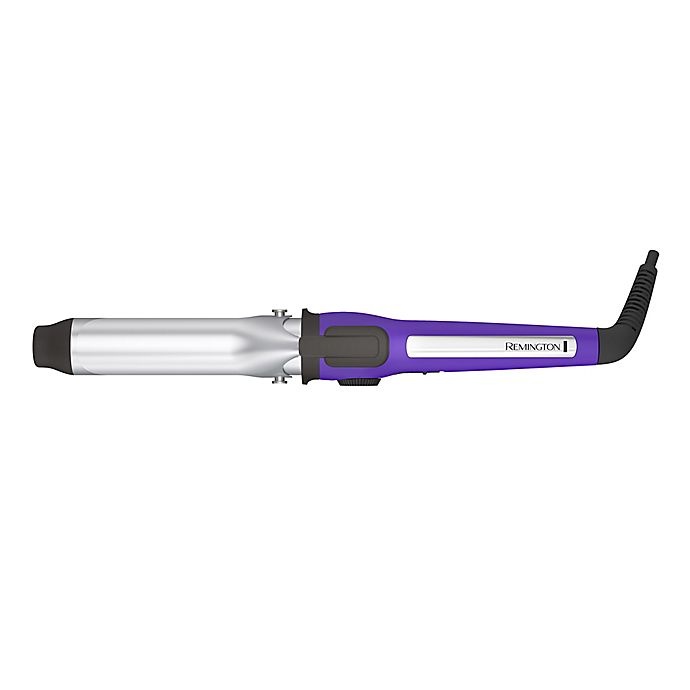 slide 3 of 8, Remington Ceramic Clipped Curling Iron - Purple, 1.25 in