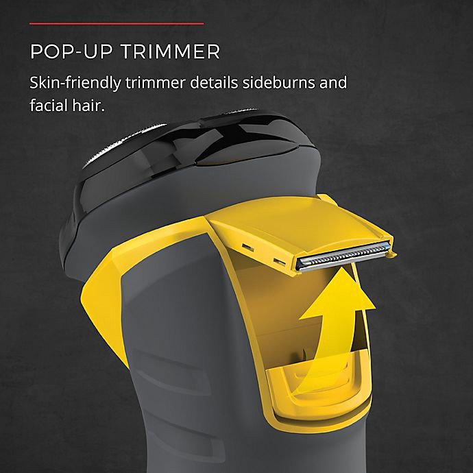 slide 2 of 6, Remington Virually Indestructible Rotary Shaver 5100 with Pop-Up Trimmer - Yellow/Black, 1 ct
