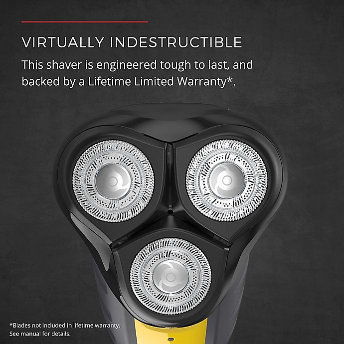 slide 4 of 6, Remington Virually Indestructible Rotary Shaver 5100 with Pop-Up Trimmer - Yellow/Black, 1 ct