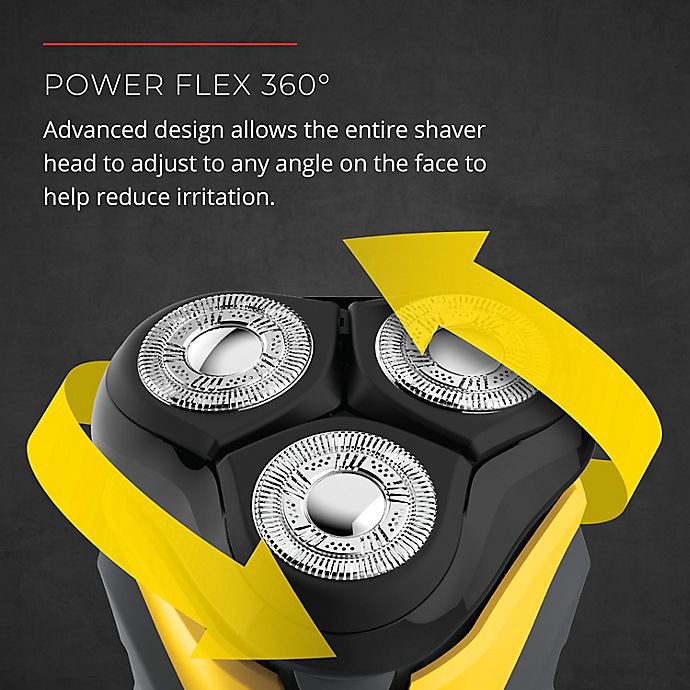 slide 6 of 6, Remington Virually Indestructible Rotary Shaver 5100 with Pop-Up Trimmer - Yellow/Black, 1 ct