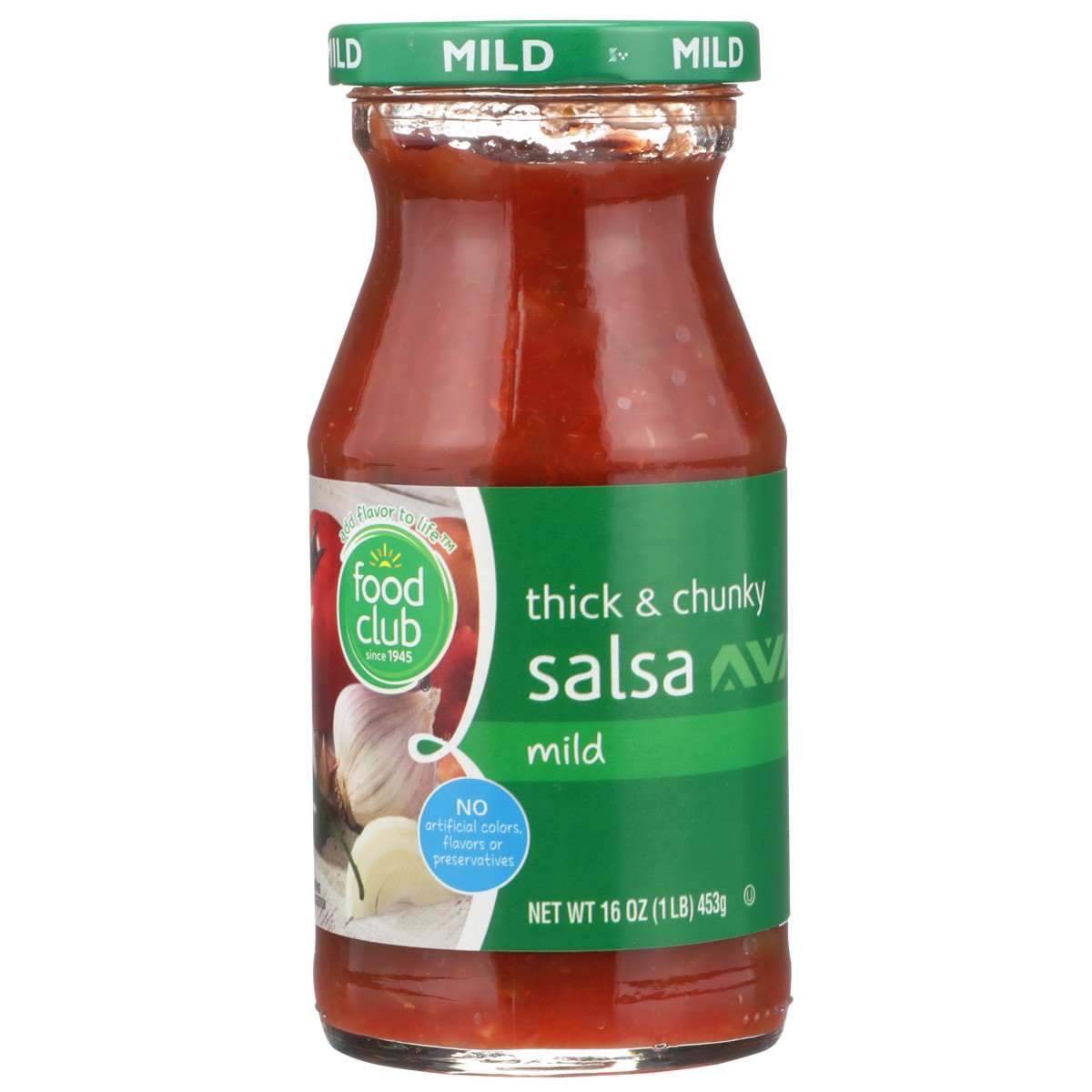 slide 8 of 9, Food Club Mild Thick & Chunky Salsa, 16 oz