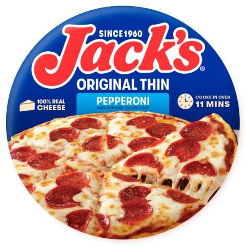 slide 1 of 1, Jack's Jack’S Original Thin Crust Pepperoni Pizza, 14.3 oz