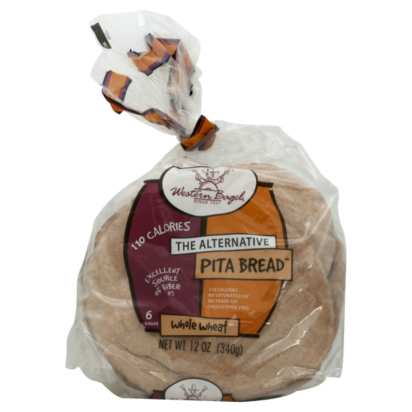 Western Bagel Pita Bread, The Alternative, Whole Wheat 6 ct Shipt