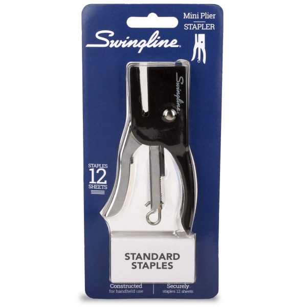 slide 7 of 9, Swingline® Mini Plier Stapler Value Pack, 1,000 Staples, Black, 1 ct