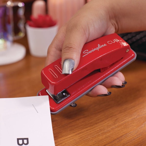 slide 2 of 10, Swingline® Cub™ Compact Metal Stapler, Rio Red, 1 ct