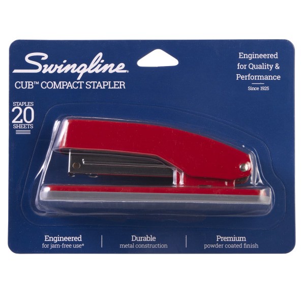 slide 10 of 10, Swingline® Cub™ Compact Metal Stapler, Rio Red, 1 ct
