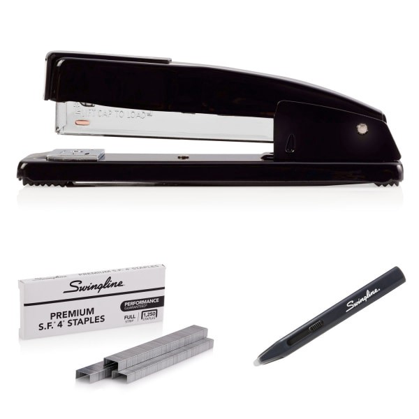slide 4 of 4, Swingline 747 Half-Strip Business Stapler, 7-1/2"", Black, 1 ct