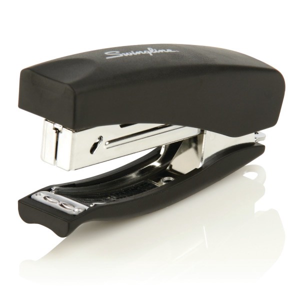 slide 2 of 4, Swingline Soft Grip Hand Stapler, 7-1/2", Black, 1 ct