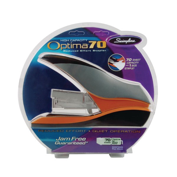 slide 5 of 6, Swingline Optima Reduced Effort Desktop Stapler - 70 Sheets Capacity - 210 Staple Capacity - Full Strip - 1 Each, 70 ct