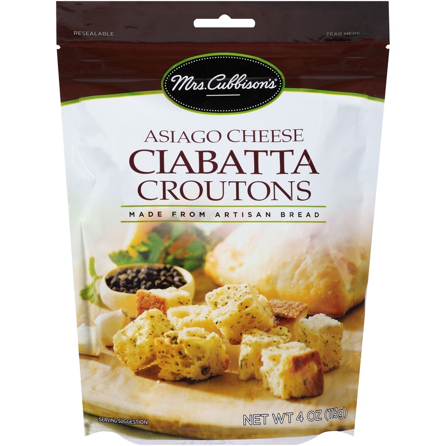 slide 1 of 2, Mrs. Cubbison's Mrs Cubbisons Asiago Cibatta Croutons, 4 oz