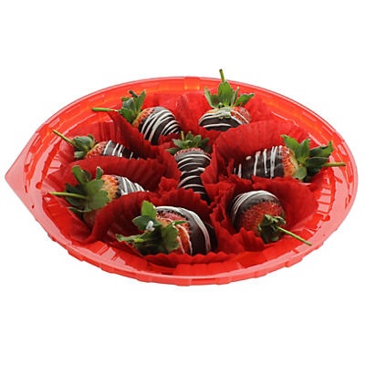 slide 1 of 1, H-E-B Dark Chocolate Dipped Strawberries, 1 ct